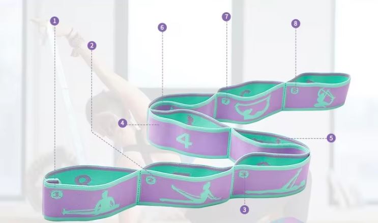Sangle élastique 8 niveaux pour étirements et renforcement