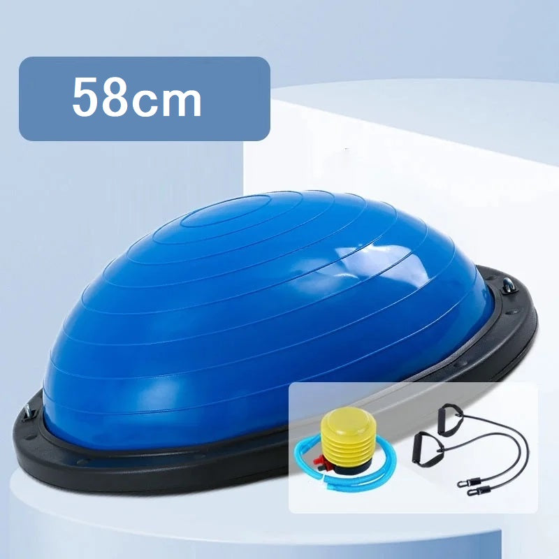 Bosu - Demi-Sphère d'Equilibre avec sangles, poignées et pompe - 58cm