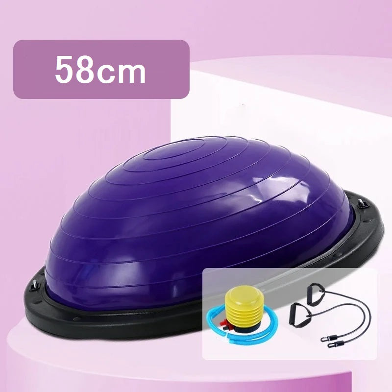 Bosu - Demi-Sphère d'Equilibre avec sangles, poignées et pompe - 58cm